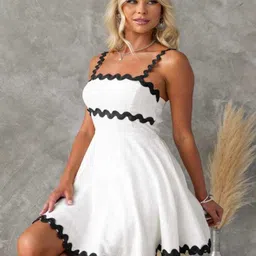 all about you Women Shoulder Straps Lace Up Sheath Mini Dress-picture-30