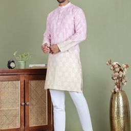 Anouk Men Printed Regular Sequinned Kurta with Pyjamas-picture-0