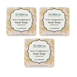 Al Nisa Set Of 3 Kesar Handmade Soap- 100 g Each-46