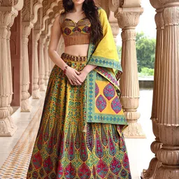 PURVAJA Ready to Wear Lehenga & Unstitched Blouse With Dupatta-picture-45
