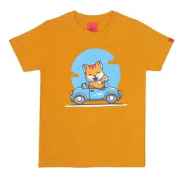 CHILINS Kids Graphic Printed Pack Of 3 Round Neck Cotton T-Shirts-56