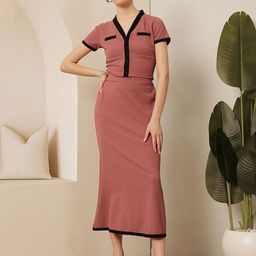 STREET 9 V-Neck Top With Skirts Co-Ords-25