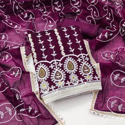 Maroosh Ethnic Motifs Embroidered Thread Work Unstitched Dress Material-image-48