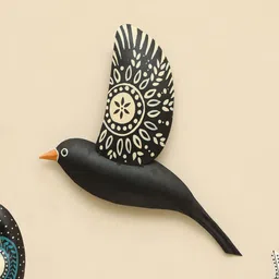 vedas Mystic Indiana Black & Yellow Falguni Flying Bird Wall Decor-26
