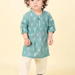 Fabindia Boys Regular Pure Cotton Kurta with Pyjamas-image-80