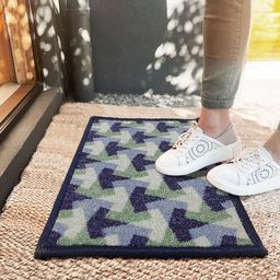 BIANCA Blue & Green Printed Anti-SkidDoormats-picture-23