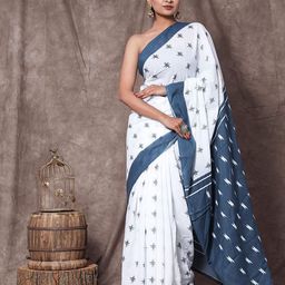 Pinkcity Trade World Ethnic Motifs Printed Pure Cotton Block Print Saree-image-68