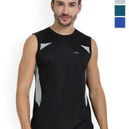 FTX Men Pack Of 4 Colourblocked Gym Vest-picture-19