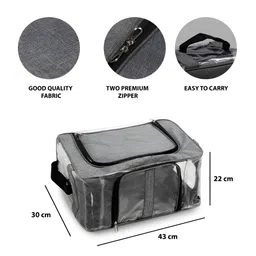 Panchhi Store Grey Set of 3 Reusable Multi-Utility Organisers image 4