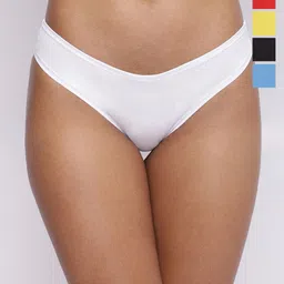 La Intimo Women Pack Of 5 Low-Rise Thongs Briefs-image-33
