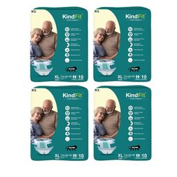 Kindfit Set Of 4 Tape Style Disposable Adult Diapers - 10 Pcs Each - XL-image-84