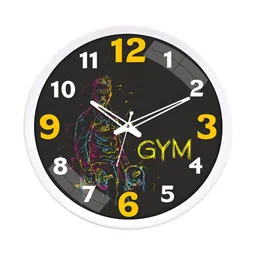 RANDOM White & Black Printed Contemporary Wall Clock-19
