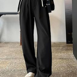 Next One Women Smart Loose Fit High-Rise Easy Wash Pleated Trousers-picture-17