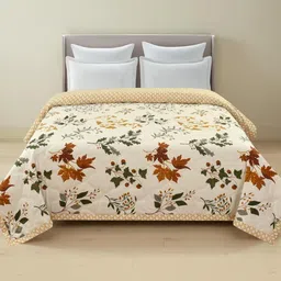 IVAZA Cream AC Room Double Bed Microfibre Comforter-image-70