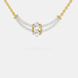 Sparkles Lab Grown Diamond 0.58 Carat Round Double Row Pendant Necklace-image-34