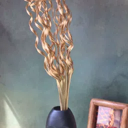 WEAVING HOMES Gold-Toned 10 Pieces Spiral Artificial Plants-15