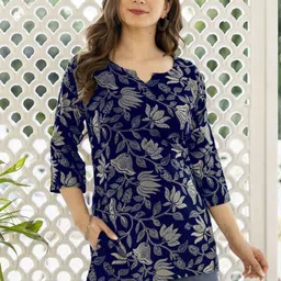 PURSHOTTAM WALA Floral Woven Design Kurti-image-14