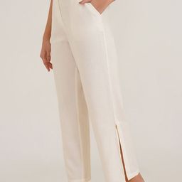 B77 Women Embroidered Smart High-Rise Easy Wash Trousers-image-95