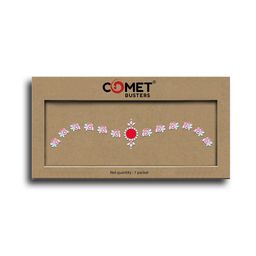 Comet Busters Beautiful Traditional Ethnic Motifs Bindi - White & Red-82