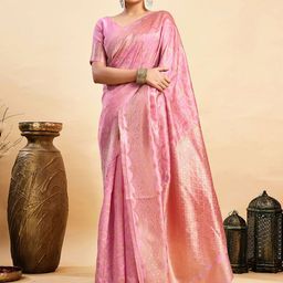 HERE&NOW Woven Design Zari Silk Blend Paithani Saree-picture-18