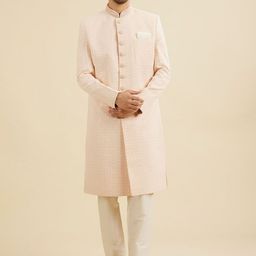 Manyavar Sequinned Georgette Sherwani Set-16