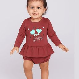 Melon Kidswear Girls Printed Top with Panty-image-81