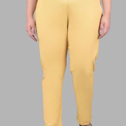 Comfort Lady Women Plus Size Mid-Rise Cotton Trousers-image-24