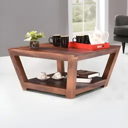 Royaloak Brown Square Coffee Table-34