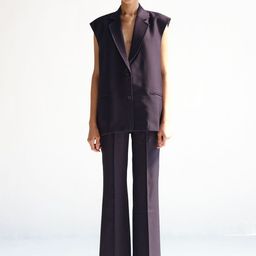 Shop Staple Women Space Blue Mid Waist Blue Pants Trousers-image-12