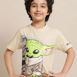 Kids Ville Boys The Mandalorian Graphic Printed Round Neck Cotton T-shirt-image-26