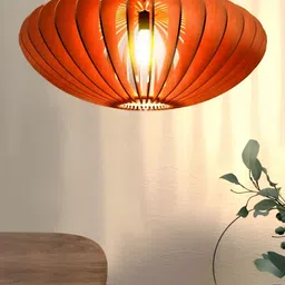 Homesake Brown & White Textured Ceiling Lamp-13
