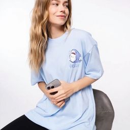 LULU & SKY Women Graphic Printed Round Neck Pure Cotton Relaxed Fit T-shirt-image-99