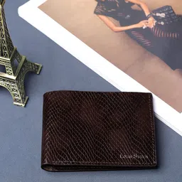 LOUIS STITCH Men Handcrafted Textured Bi Fold Leather Two Fold Wallet-11