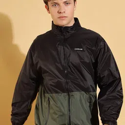 Dollar Men Mock Collar Colourblocked Casual Bomber Jacket-picture-30