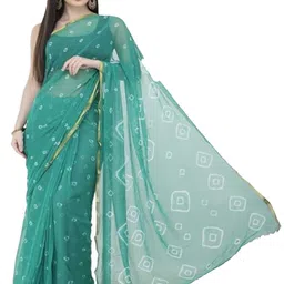DURGA EMPORIO Bandhani Zari Pure Chiffon Bandhani Saree-image-70