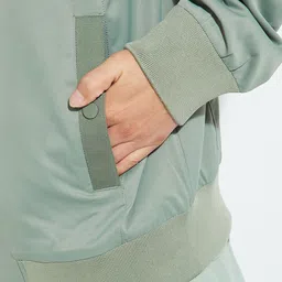 max Men Polyester Longline Bomber with Patchwork Jacket image 4