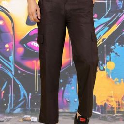 Metronaut Men Straight Fit Easy Wash Cargo Trouser-image-60