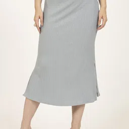 OFFICE & YOU Women Striped Straight Casual Midi Skirts-image-36