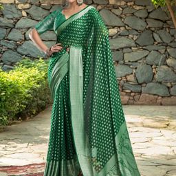 Mitera Woven Design Zari Silk Blend Patola Saree-picture-9