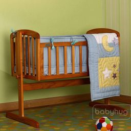 Babyhug Joy Cradle With Mosquito Net - Natural image 5