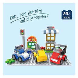 SANJARY Blocks Building Automobile Block Toys Multicolor - 74 Pieces image 5