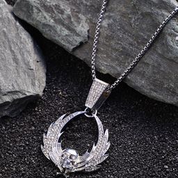French Accent Silver-Plated Pendant With Chain-image-12