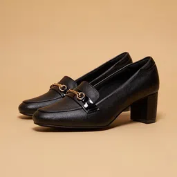 ERIDANI Women Block Round Toe Closed Back Pumps-23