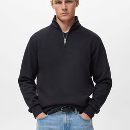 MANGO MAN Mock Collar Pullover Sweatshirt-picture-40