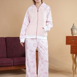 She N She Printed Hood Neck Top With Trousers Co-Ords-image-89
