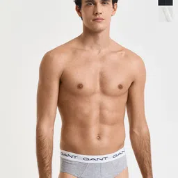 GANT Men Pack Of 3 Basic Solid Mid Rise Briefs GMS25-090002300194-image-28