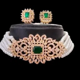UNNATI JEWEL White Brass Jewellery Set-19