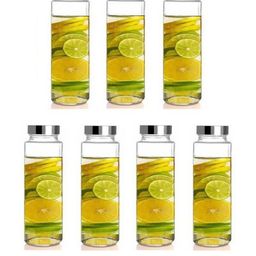 SOMIL 7Pc Glass Printed Water Bottle-image-70