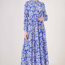 BIGDART Floral Printed Fit and Flare Maxi Dress-image-46