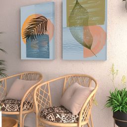 Myntra Elegant Homes Boho Botanical Printed Canvas Abstract Landscape 2-Frame Wall Art-picture-14